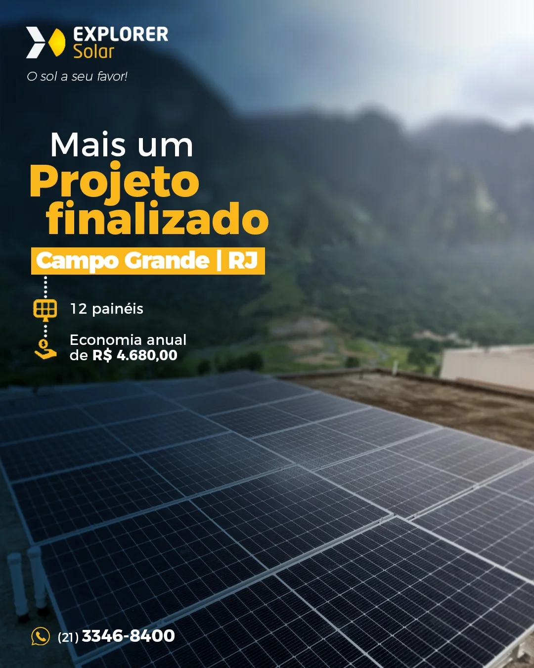 Instalação solar residencial